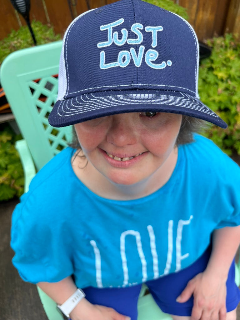 JUST LOVE TRUCKER HAT