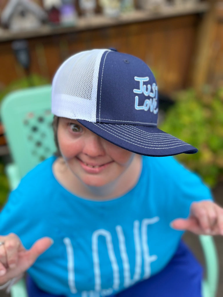 JUST LOVE TRUCKER HAT