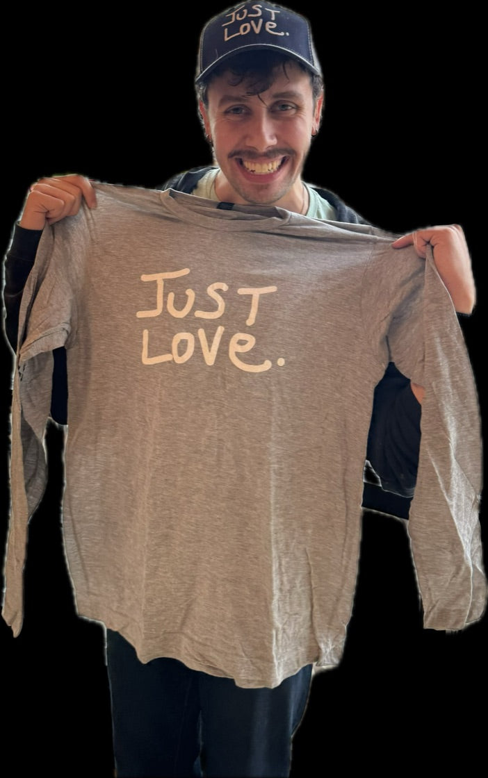 JUST LOVE  - LONG SLEEVE - LIGHT GRAY