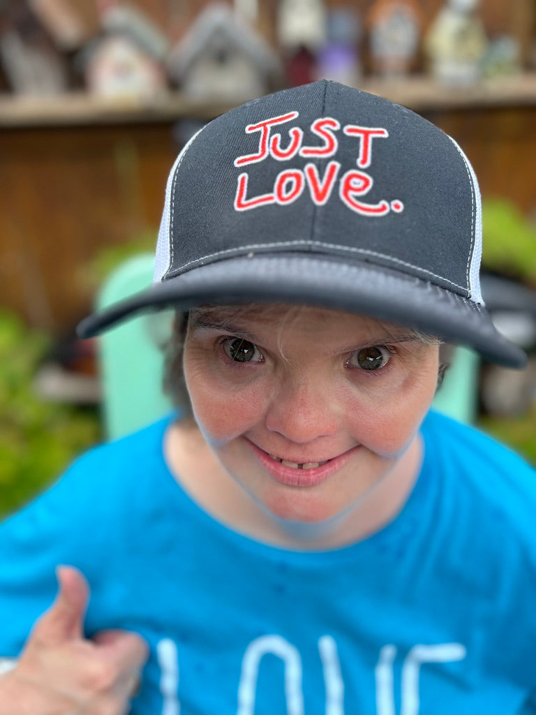 JUST LOVE TRUCKER HAT
