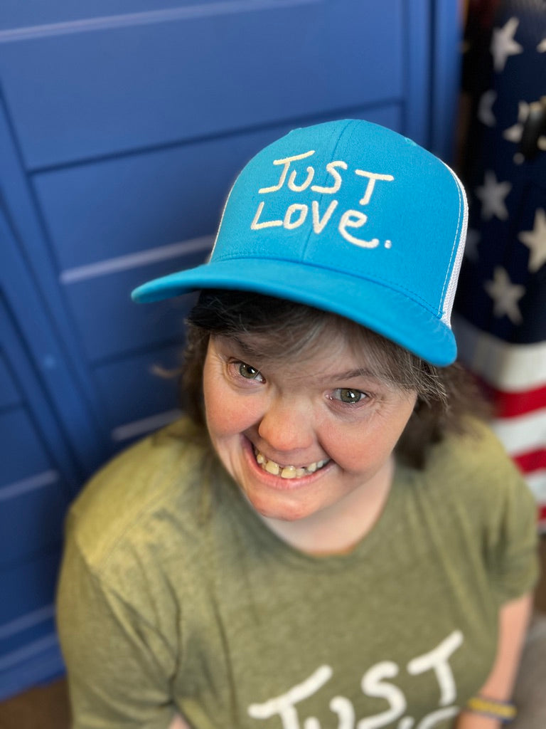 JUST LOVE TRUCKER HAT