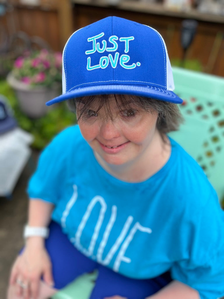 JUST LOVE TRUCKER HAT