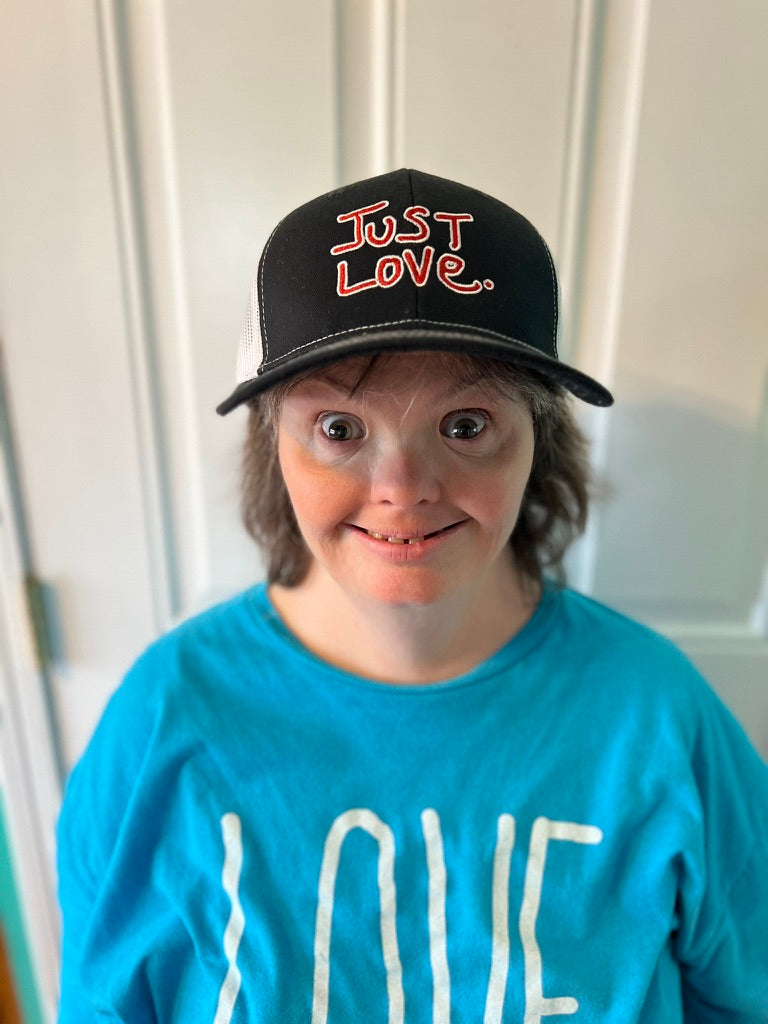 JUST LOVE TRUCKER HAT