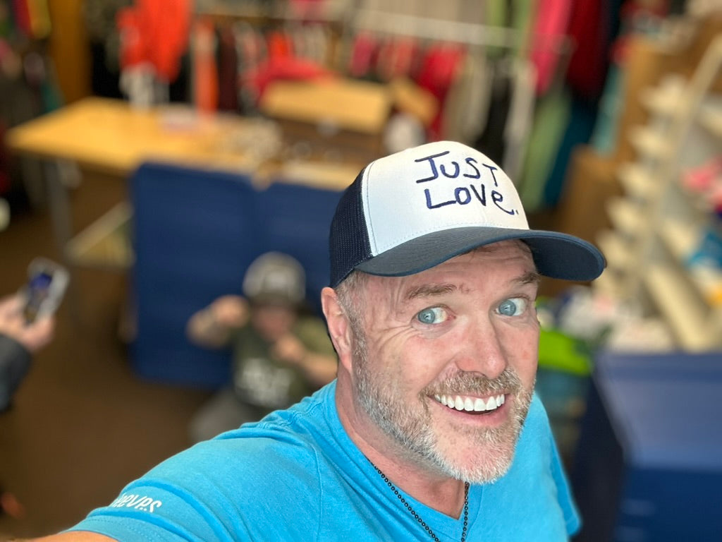 JUST LOVE TRUCKER HAT