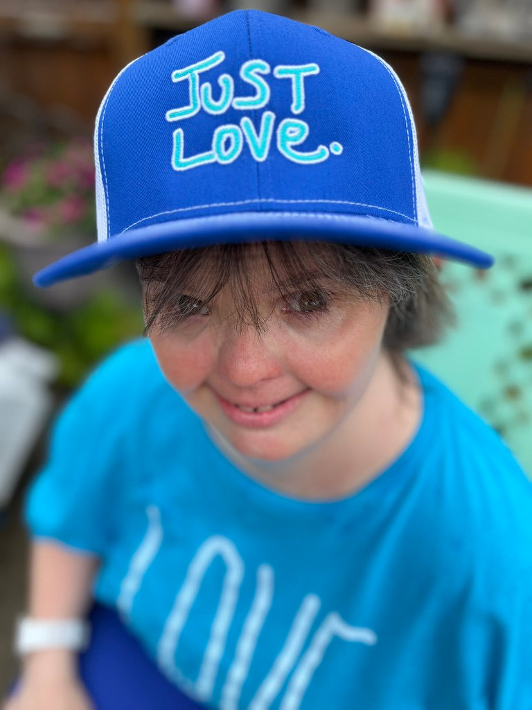JUST LOVE TRUCKER HAT