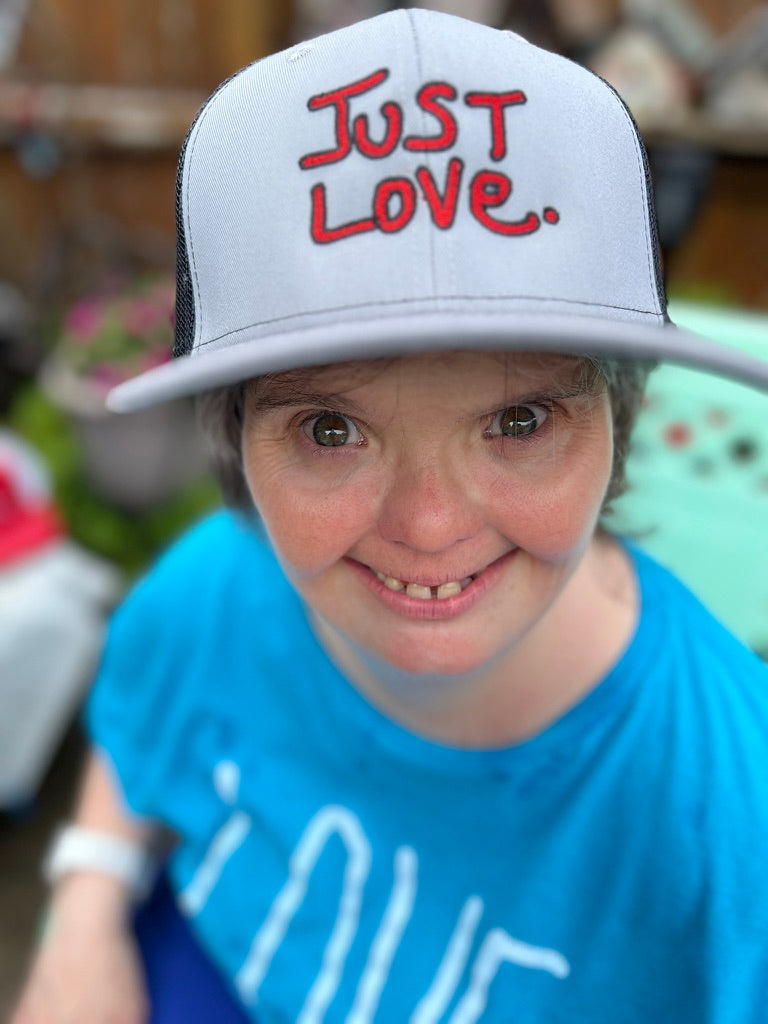 JUST LOVE TRUCKER HAT