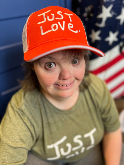 JUST LOVE TRUCKER HAT