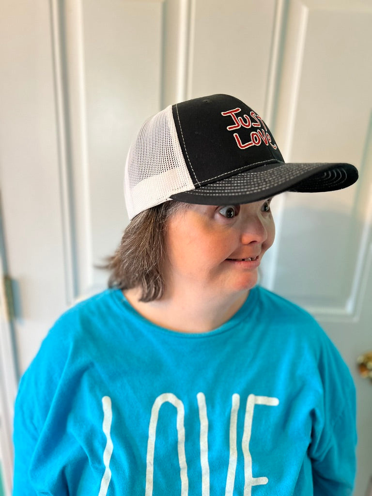 JUST LOVE TRUCKER HAT