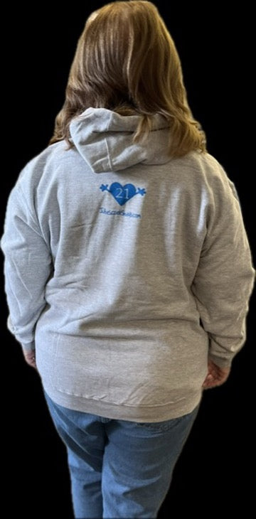 321 STRONG hoodie - GRAY HEATHER/ ROYAL