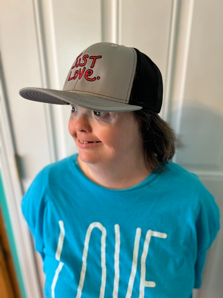 JUST LOVE TRUCKER HAT