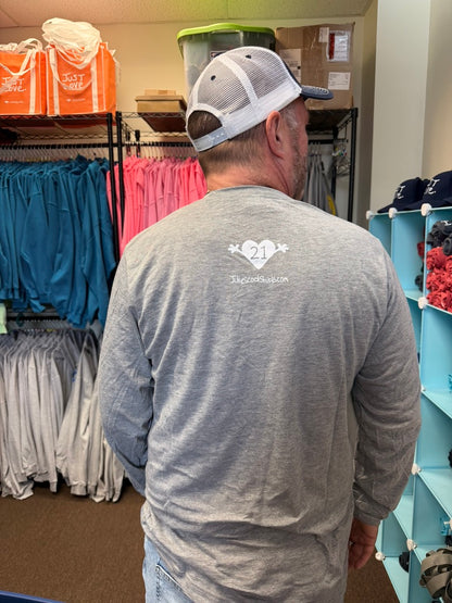 JUST LOVE, EMOJI  LONG SLEEVE - LIGHT GRAY