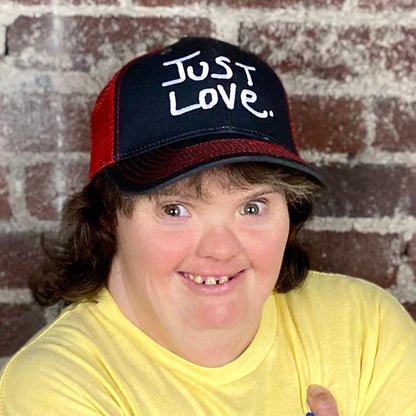 JUST LOVE TRUCKER HAT