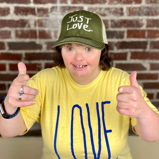 JUST LOVE TRUCKER HAT